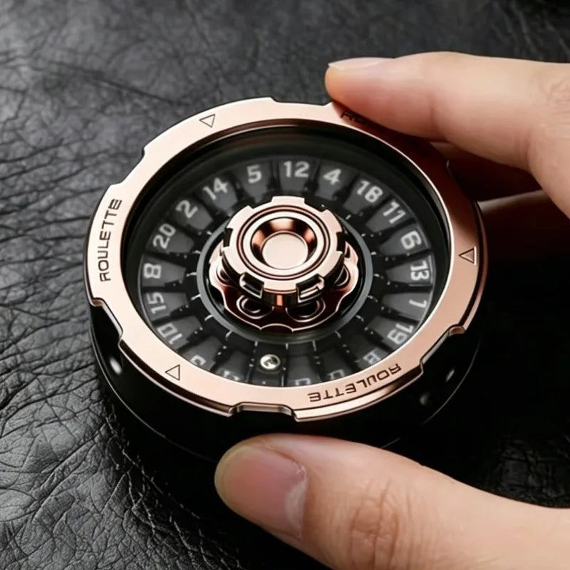 Mechanical Roulette Rotating Fidget Roller Dice Decision Game Hand Spinner Metal EDC Stress Relief Office Desk Toys Anti Anxiety
