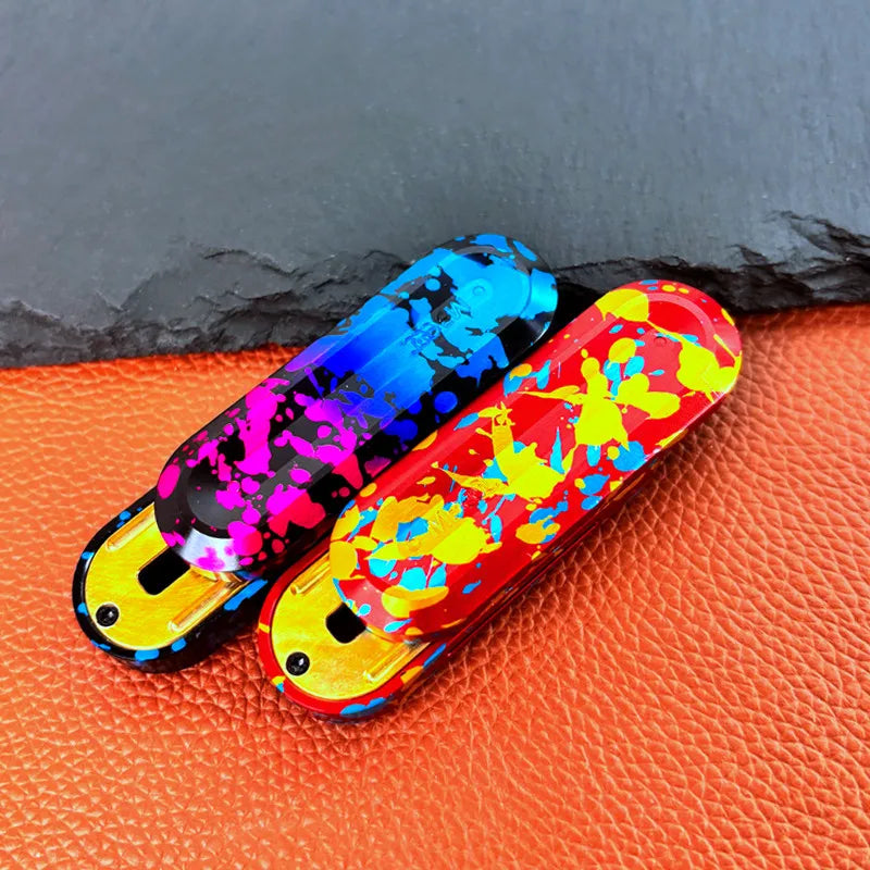 Mini Fidget Mechanical Slider Dense Magnetic Push Card Plate Pocket Haptic Coin EDC Metal Sensory Stress Relief Toy Anti Anxiety