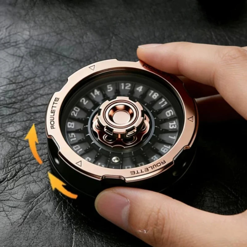 Mechanical Roulette Rotating Fidget Roller Dice Decision Game Hand Spinner Metal EDC Stress Relief Office Desk Toys Anti Anxiety