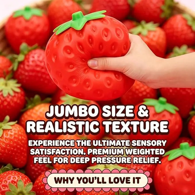 Soft Strawberry Banana Peach Fruit Squishy Toy Slow Rising Stress Relief for Kids Adult Squeeze Anti-Anxiety Sensory Fidget Toy