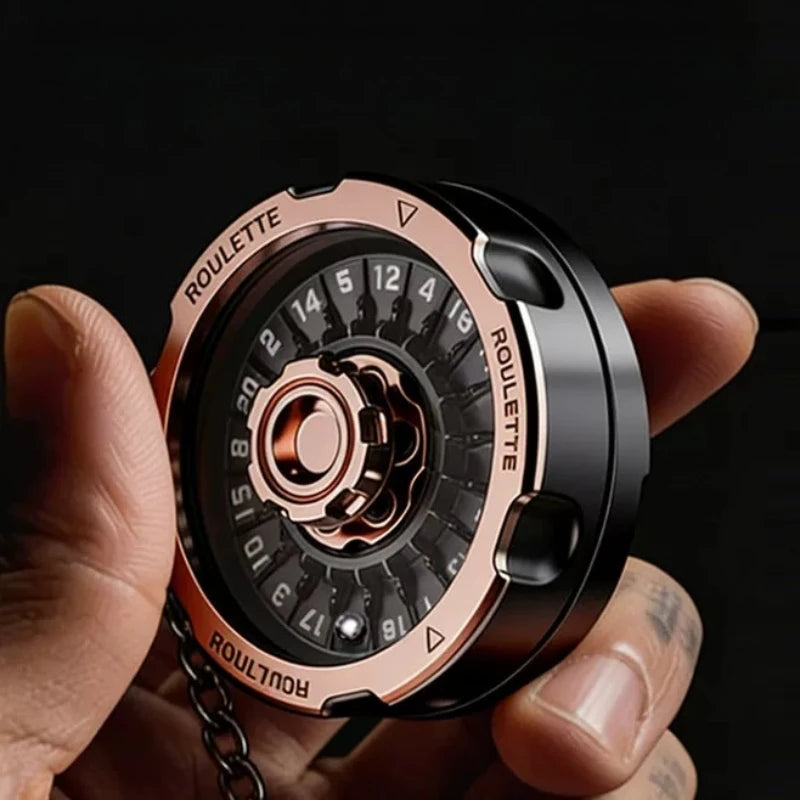 Mechanical Roulette Rotating Fidget Roller Dice Decision Game Hand Spinner Metal EDC Stress Relief Office Desk Toys Anti Anxiety