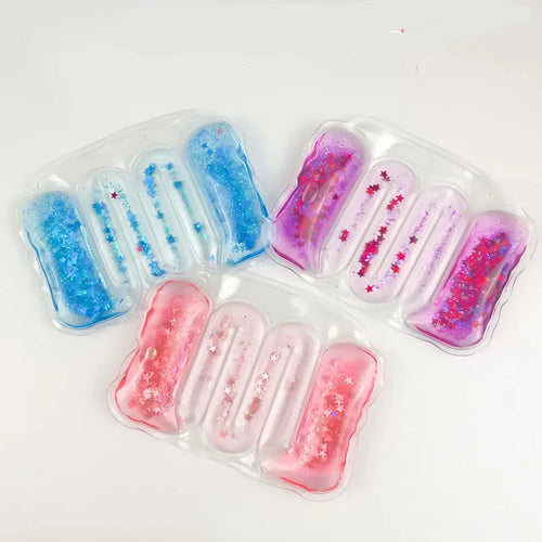 Funny Summer Novelty Decompression Roller Kids Toys Hydration Bag Squeeze Gold Dust Star Water Party Game Anti Stress Girl Toys