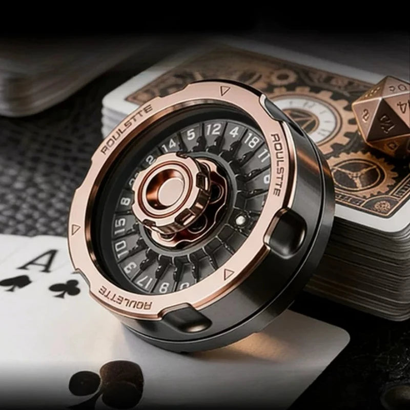 Mechanical Roulette Rotating Fidget Roller Dice Decision Game Hand Spinner Metal EDC Stress Relief Office Desk Toys Anti Anxiety