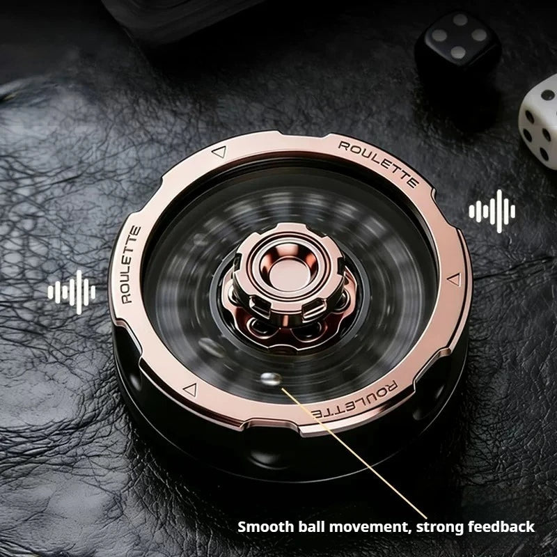 Mechanical Roulette Rotating Fidget Roller Dice Decision Game Hand Spinner Metal EDC Stress Relief Office Desk Toys Anti Anxiety