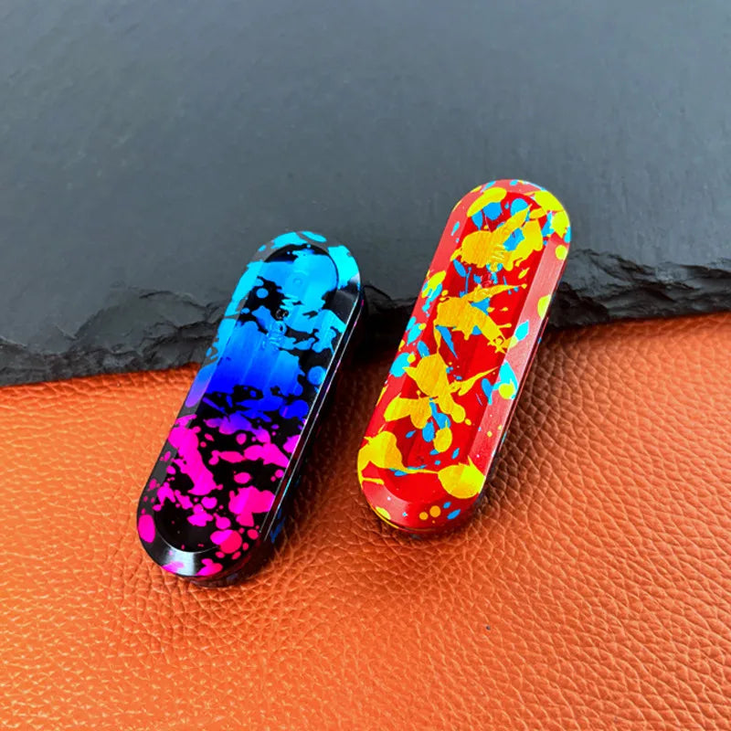 Mini Fidget Mechanical Slider Dense Magnetic Push Card Plate Pocket Haptic Coin EDC Metal Sensory Stress Relief Toy Anti Anxiety
