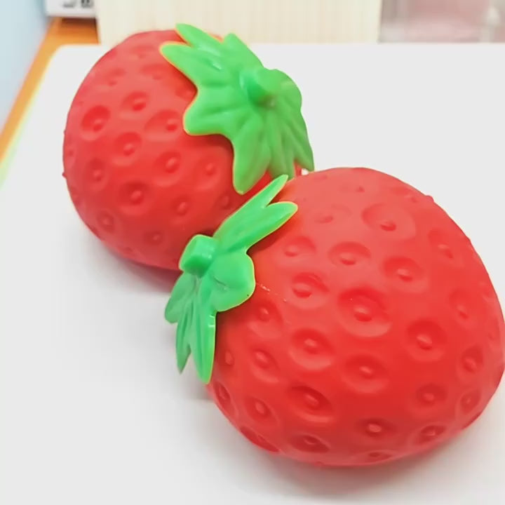Soft Strawberry Banana Peach Fruit Squishy Toy Slow Rising Stress Relief for Kids Adult Squeeze Anti-Anxiety Sensory Fidget Toy