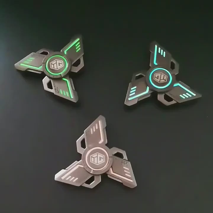Antistress EDC Luminous Fidget Spinners Alloy Metal Hand Spinner  Noctilucent Gyro Stress Relief Toys For Adult Kid DARK KNIGHT